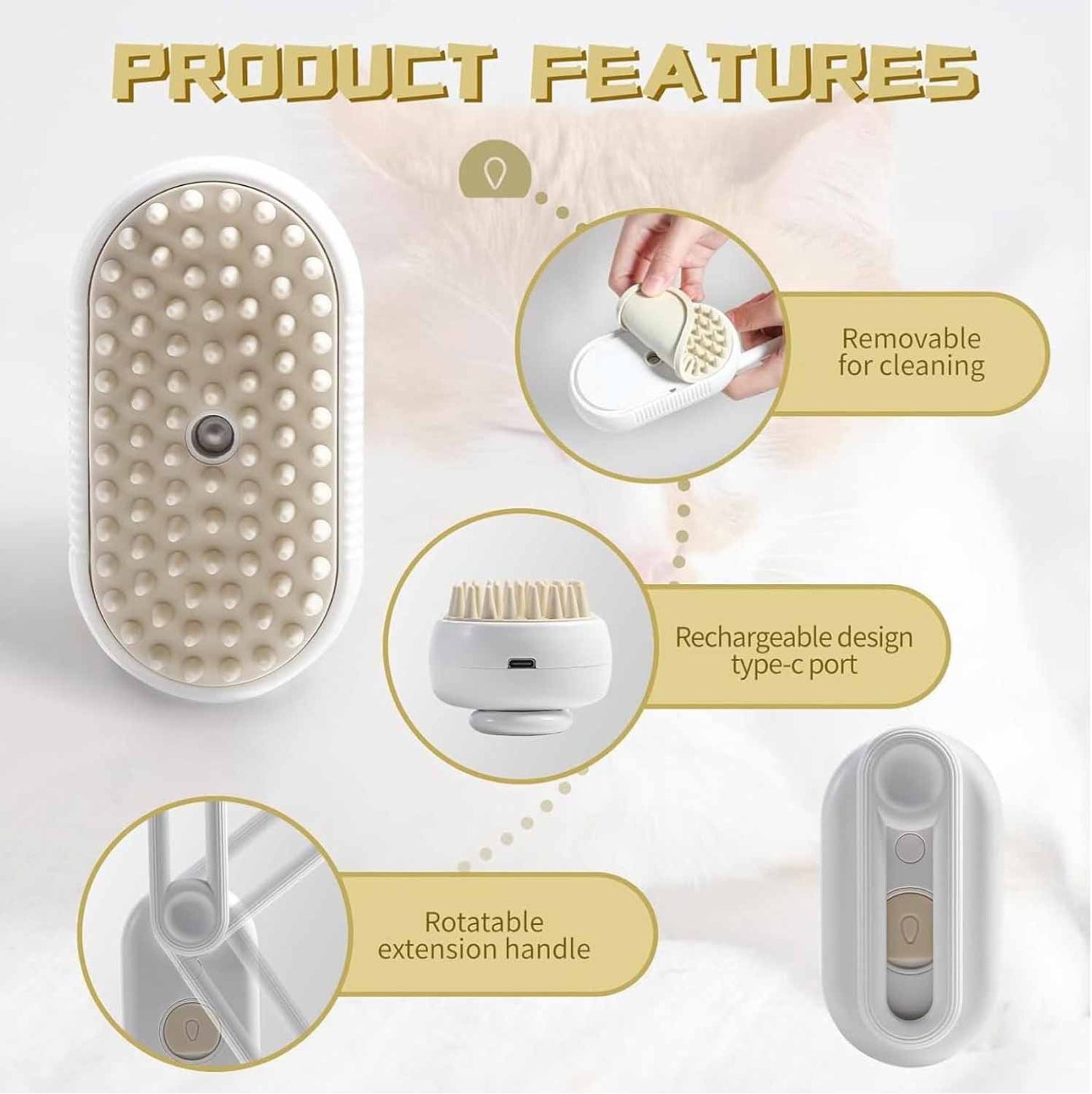 Steam Brush for Dog/Cat