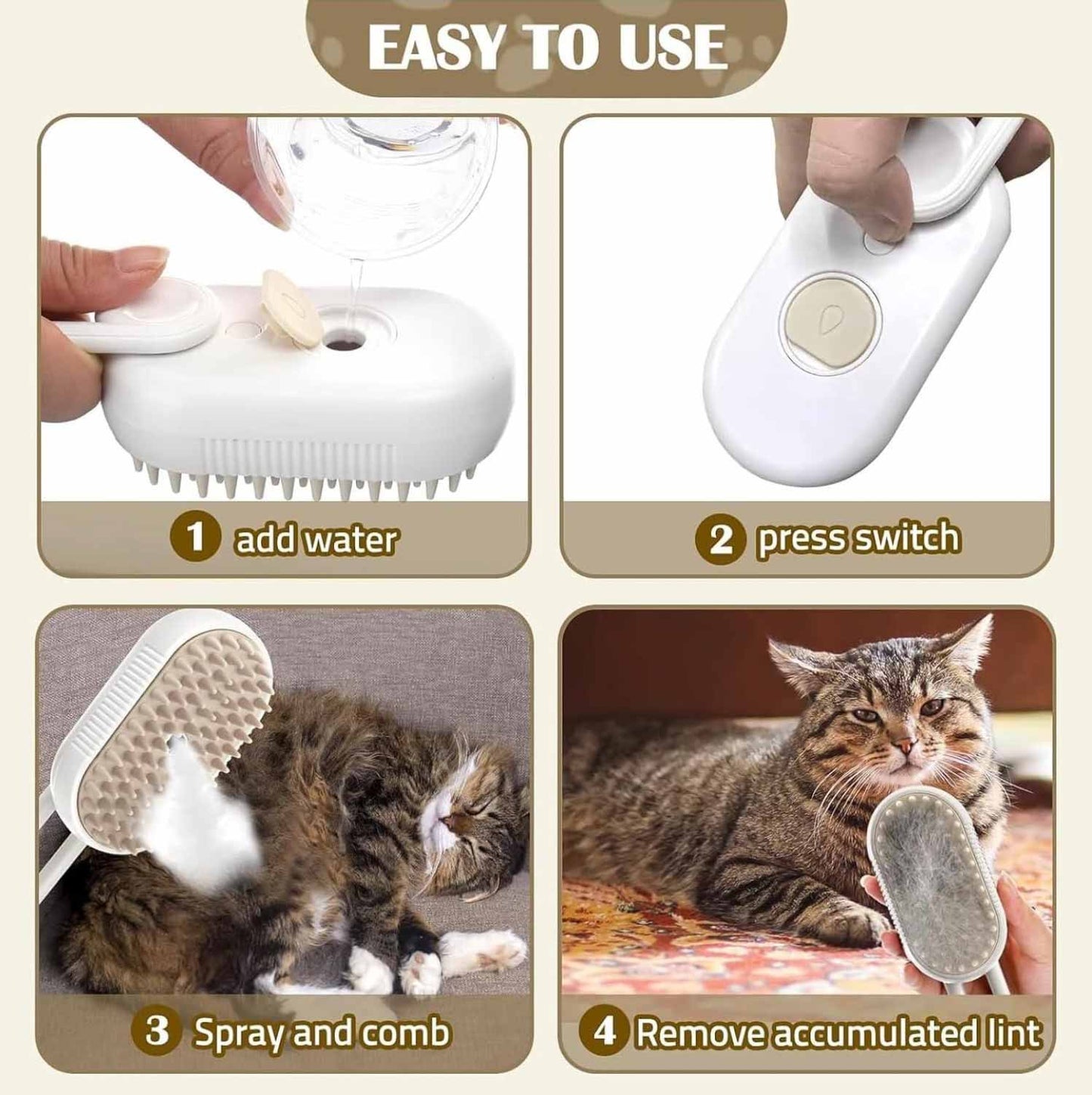 Steam Brush for Dog/Cat