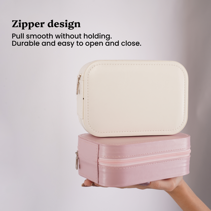 White Jewelry Organizer with LED Mirror